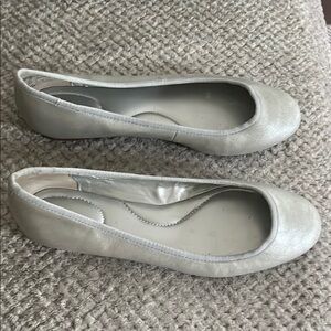 Elegant Silver Women's Flats Lands End new